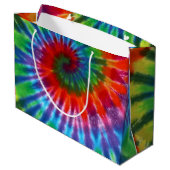 Hippy Peace Retro 60s Tie Dye Groot Cadeauzakje (Achterkant Gekanteld)