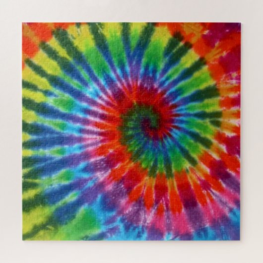 Hippy Peace Retro 60s Tie Dye Legpuzzel (Horizontaal)