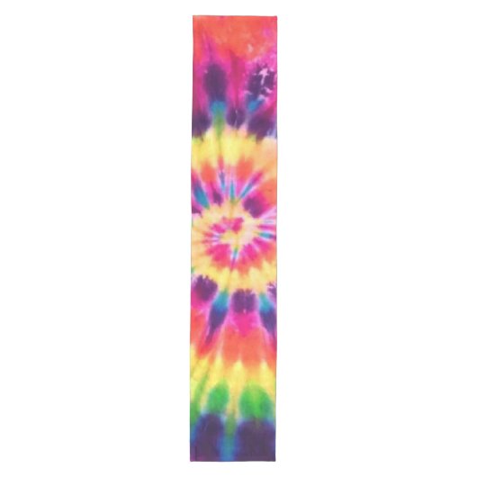 Hippy Peace Retro 60s Tie Dye Medium Table Runner Tafelloper (Voorkant)