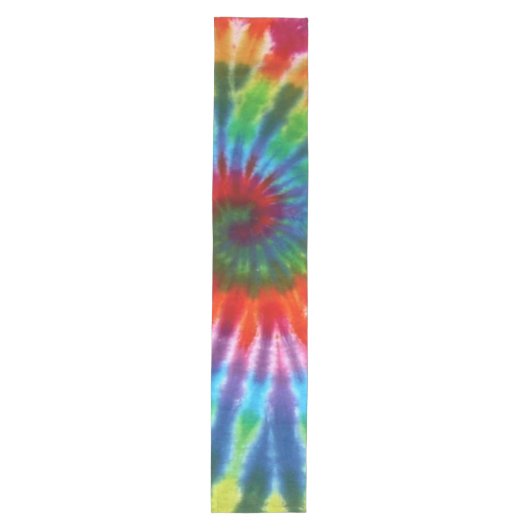 Hippy Peace Retro 60s Tie Dye Medium Tafelloper (Voorkant)