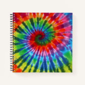 Hippy Peace Retro 60s Tie Dye Notitieboek (Voorkant)