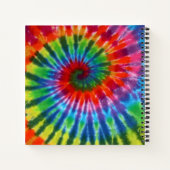 Hippy Peace Retro 60s Tie Dye Notitieboek (Achterkant)