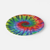 Hippy Peace Retro 60s Tie Dye Papieren Bordje (Gekanteld)