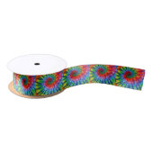 Hippy Peace Retro 60s Tie Dye Satijnen Lint (Spoel)