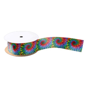 Hippy Peace Retro 60s Tie Dye Satijnen Lint