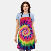 Hippy Peace Retro 60s Tie Dye Schort (Gedragen)