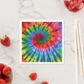 Hippy Peace Retro 60s Tie Dye Servetten (Insitu)