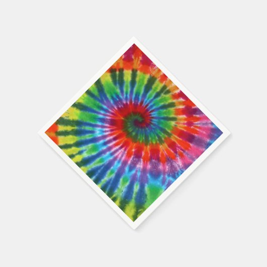 Hippy Peace Retro 60s Tie Dye Servetten (Hoek)
