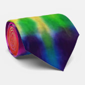 Hippy Peace Retro 60s Tie Dye Stropdas (Opgerold)