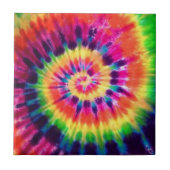 Hippy Peace Retro 60s Tie Dye Tegeltje (Voorkant)