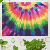 Hippy Peace Retro 60s Tie Dye Theedoek (Gevouwen)