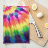 Hippy Peace Retro 60s Tie Dye Theedoek (Quarter Fold)