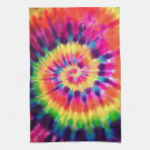 Hippy Peace Retro 60s Tie Dye Theedoek (Verticaal)