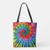 Hippy Peace Retro 60s Tie Dye Tote Bag (Achterkant)