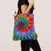 Hippy Peace Retro 60s Tie Dye Tote Bag (Dichtbij)