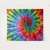 Hippy Peace Retro 60s Tie Dye Wandkleed (Voorkant (horizontaal))