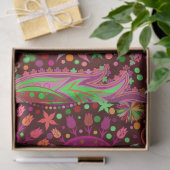 Hippy Peace Retro Hand Colorful Boho Tissuepapier (Geschenk)