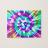 Hippy Peace Retro Tie Dye Colorful Boho Legpuzzel (Horizontaal)
