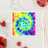 Hippy Peace Retro Tie Dye Colorful Boho Servet (Insitu)