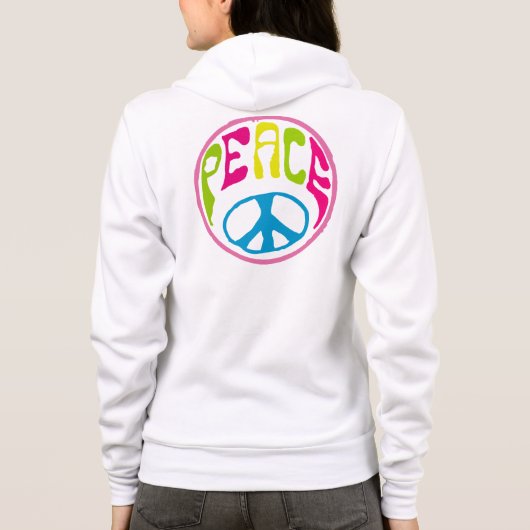 Hippy Peace Sign Hoodie (Achterkant)