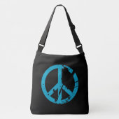 Hippy Peace Sign Retro Boho Crossbody Tas (Voorkant)