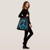 Hippy Peace Sign Retro Boho Crossbody Tas (Op model)