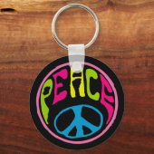 Hippy Peace Sign Sleutelhanger (Voorkant)