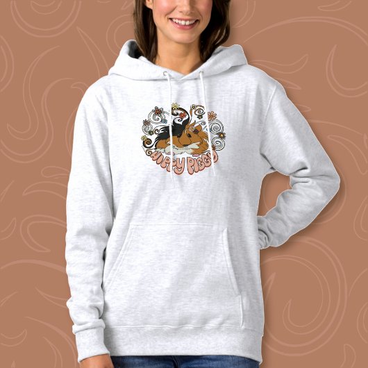 Hippy Piggy - Schattigee proefkonijn illustratie Hoodie