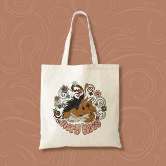 Hippy Piggy - Schattigee proefkonijn illustratie Tote Bag