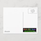 Hippy Rainbow Fractal Pattern Briefkaart (Achterkant)