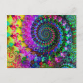 Hippy Rainbow Fractal Pattern Briefkaart (Voorkant)