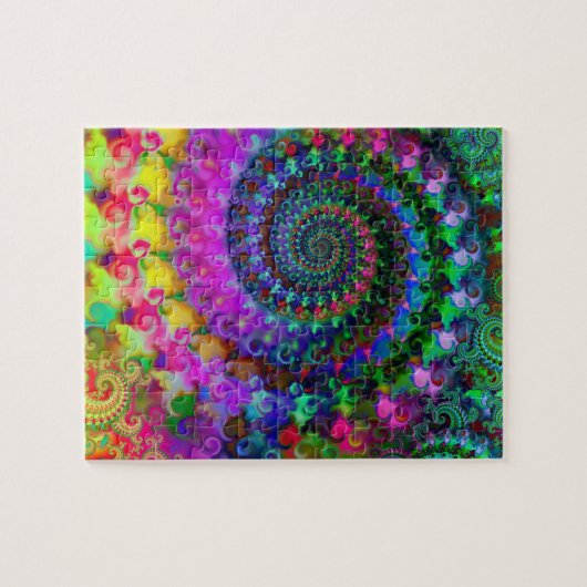 Hippy Rainbow Fractal Pattern Legpuzzel (Horizontaal)