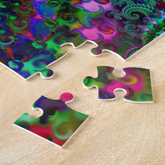 Hippy Rainbow Fractal Pattern Legpuzzel (Zijkant)