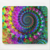 Hippy Rainbow Fractal Pattern Muismat (Voorkant)