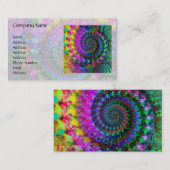Hippy Rainbow Fractal Pattern Visitekaartje (Voorkant / Achterkant)