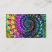 Hippy Rainbow Fractal Pattern Visitekaartje (Achterkant)