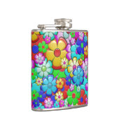 Hippy retro florale kunst heupfles (Rechts)