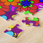 Hippy Retro Flowers Legpuzzel (Zijkant)