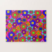 Hippy Retro Flowers Legpuzzel (Horizontaal)
