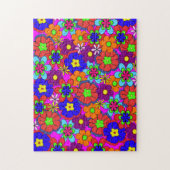 Hippy Retro Flowers Legpuzzel (Verticaal)