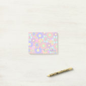 Hippy Retro Flowers Post-it® Notes (Op bureau)
