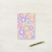 Hippy Retro Flowers Post-it® Notes (Op bureau)