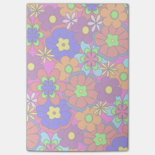 Hippy Retro Flowers Post-it® Notes