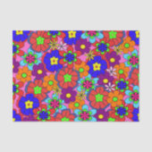Hippy Retro Flowers Tissuepapier (Voorkant)