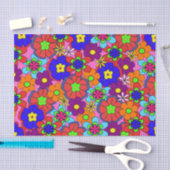 Hippy Retro Flowers Tissuepapier (Craft)