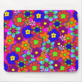 Hippy Retro Funkadelic Flowers Muismat (Voorkant)