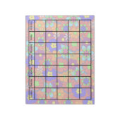 Hippy Retro Mod Flower Blank Agenda Notitieblok (Linkerzijde)