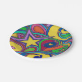 Hippy Retro Peace Art Papieren Bordje (Gekanteld)