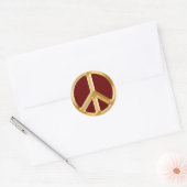 Hippy, Retro Peace Symbol - Geen oorlogsthema meer Ronde Sticker (Envelop)
