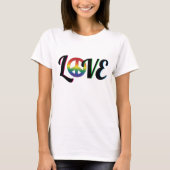 Hippy Retro, symbool voor liefde en vrede T-shirt (Voorkant)